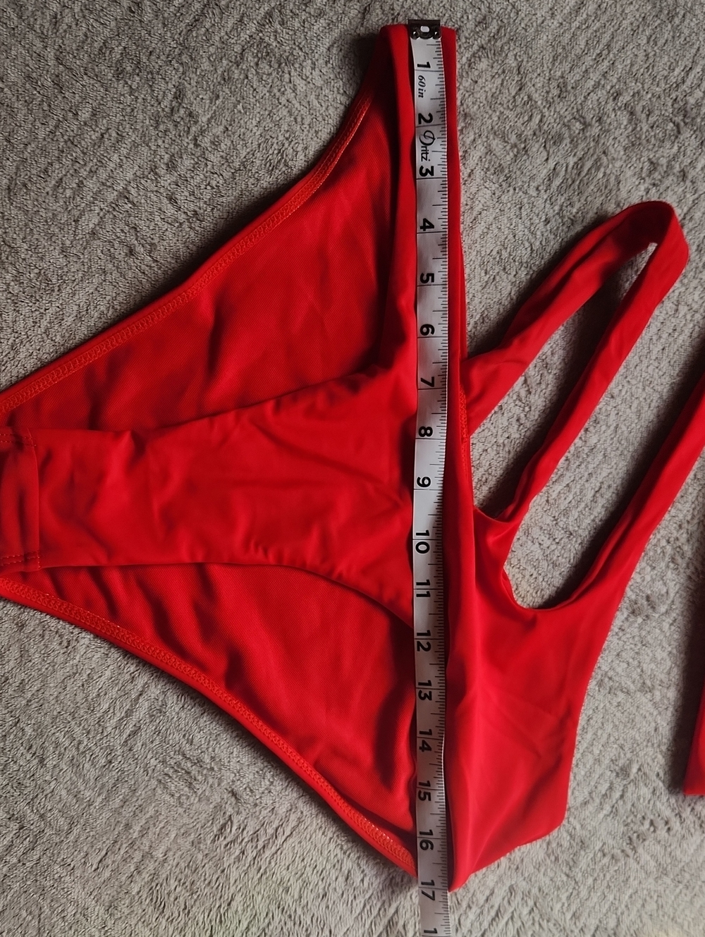 Red Summer, Vacation,  Sexy, Asymmetric Cut-Out One Shoulder,  Piece Swimsuit - Picture 2 of 6